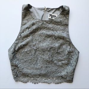 SHOW ME YOUR MUMU Lace Crop Top S